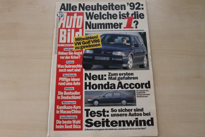 Deckblatt Auto Bild (50/1992)